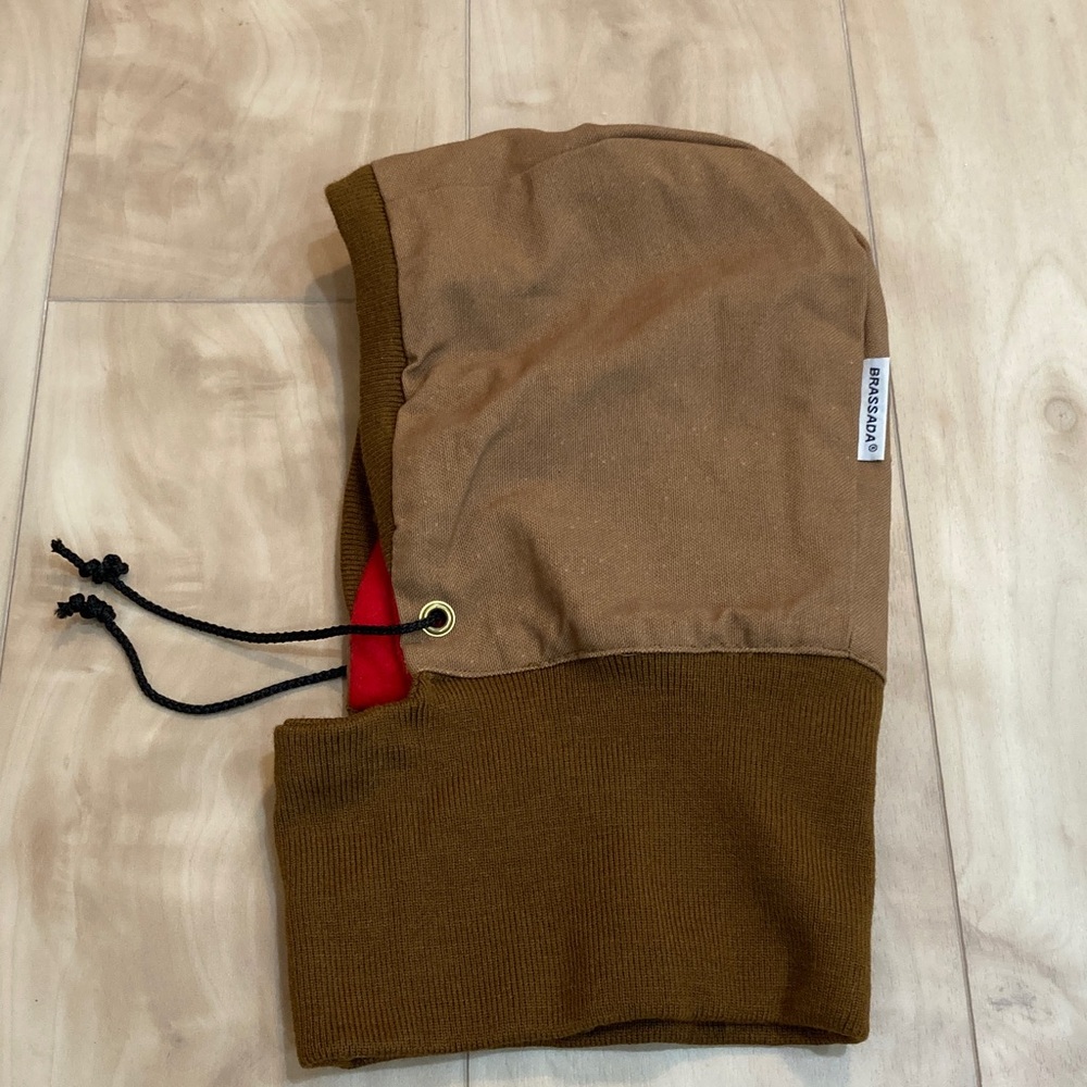 Brassada knit collar weatherproof canvas duck hood